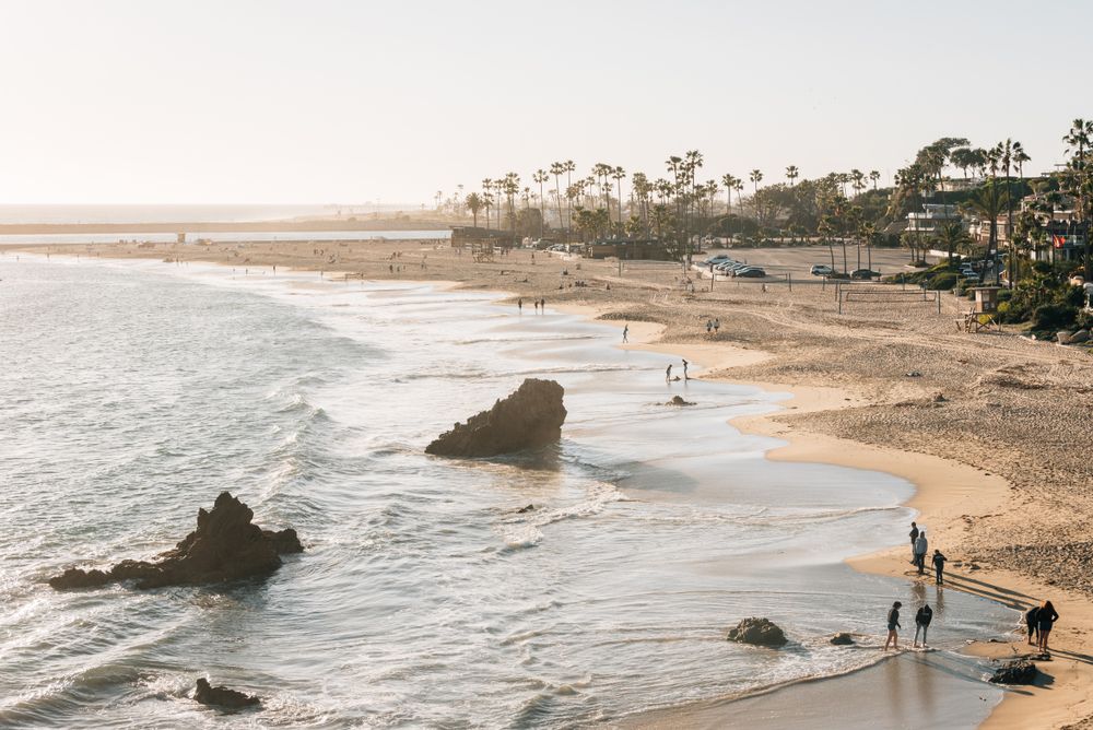 Aerial view of Corona del Mar State Beach