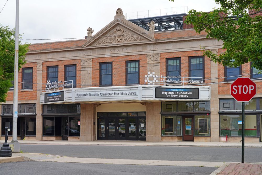 Outside view of the Count Basie Center for the Arts in Red Bank
