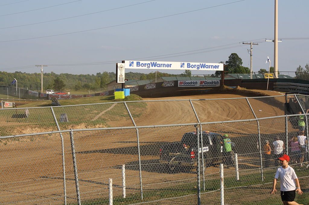 Muddy track at Crandon International Off-Road Raceway