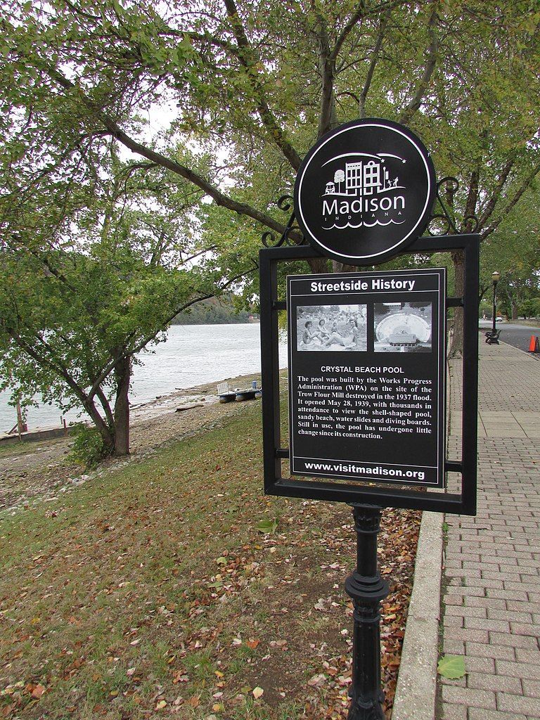 Signage of Crystal Beach Pool