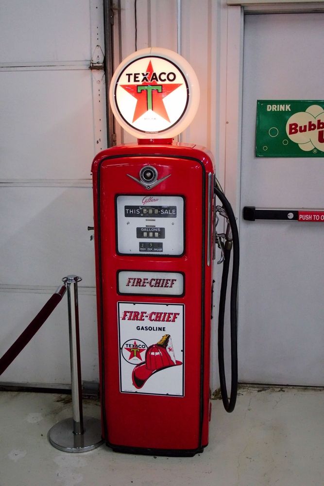 Texaco gas pump at Cussler Museum