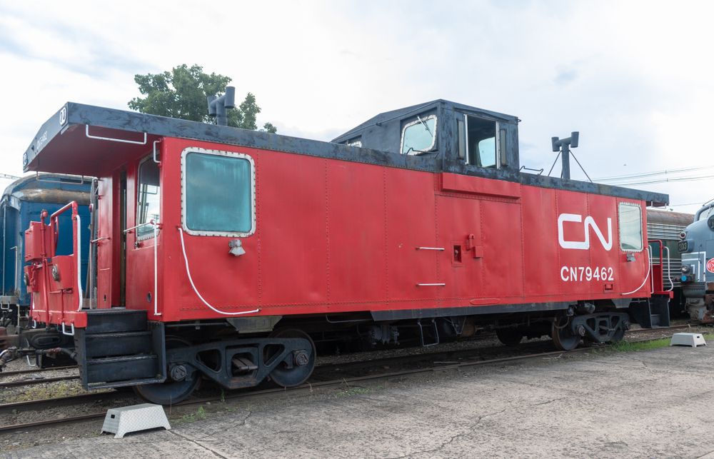 Restored train engine at Danbury Railway Museum