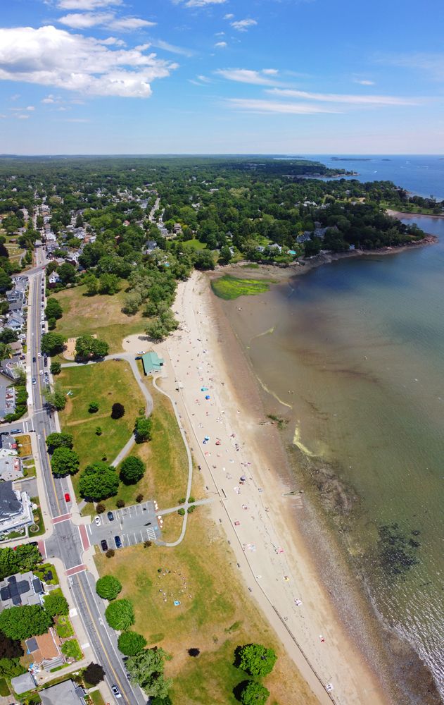 Aerial view of Dane Street Beach