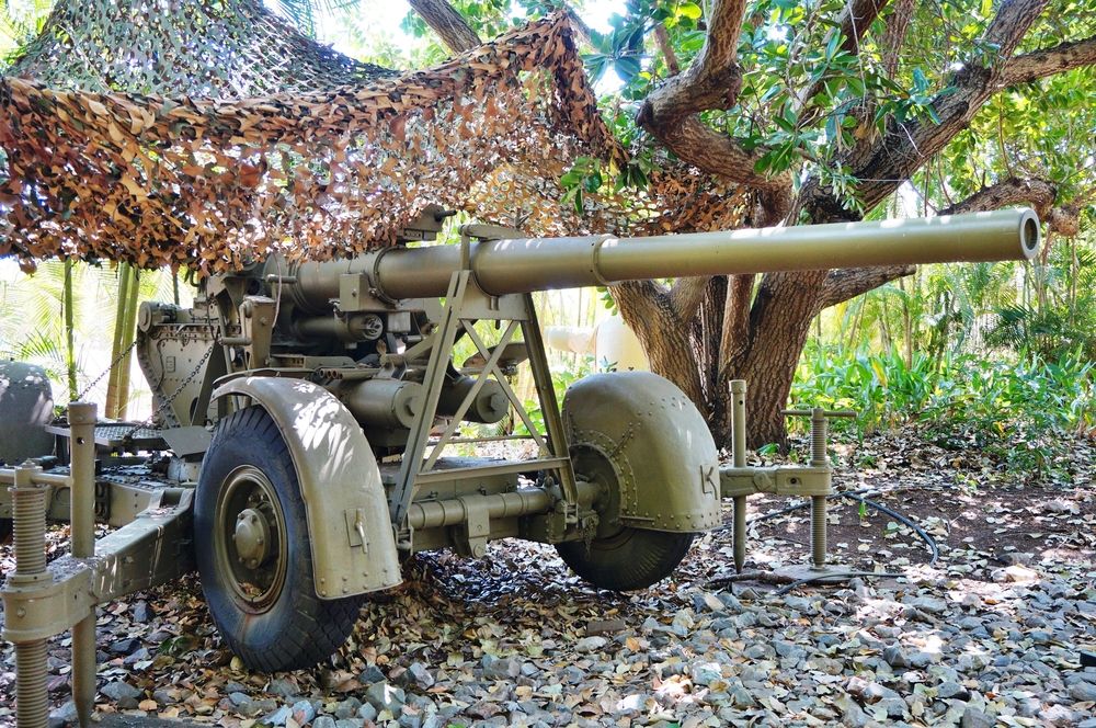 Abandoned old military tanker at Darwin Military Museum