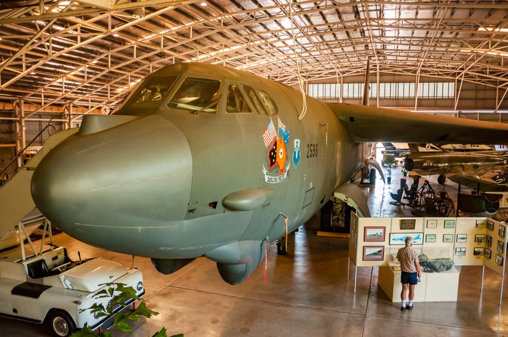 Display of an old aircraft at Darwin Military Museum