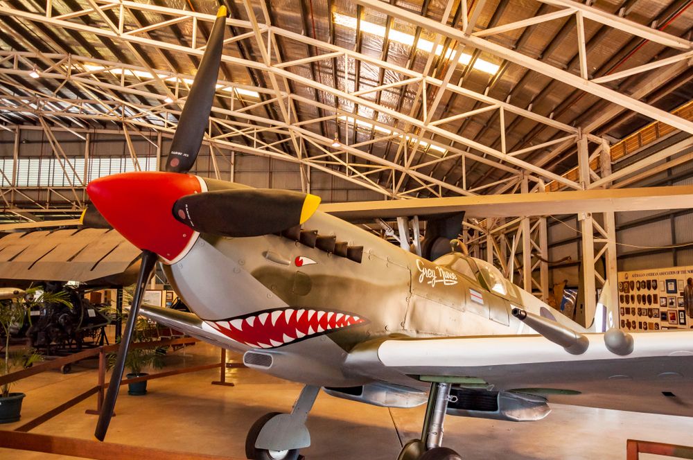 Display of an aircraft at Darwin Military Museum