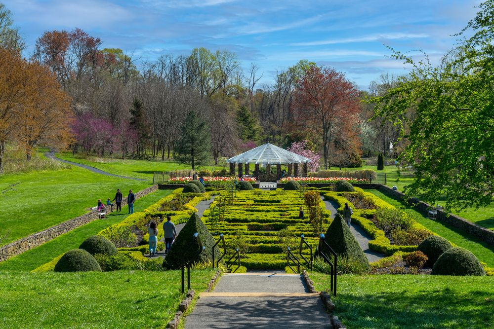 Picturesque view of the Deep Cut Gardens in Middletown