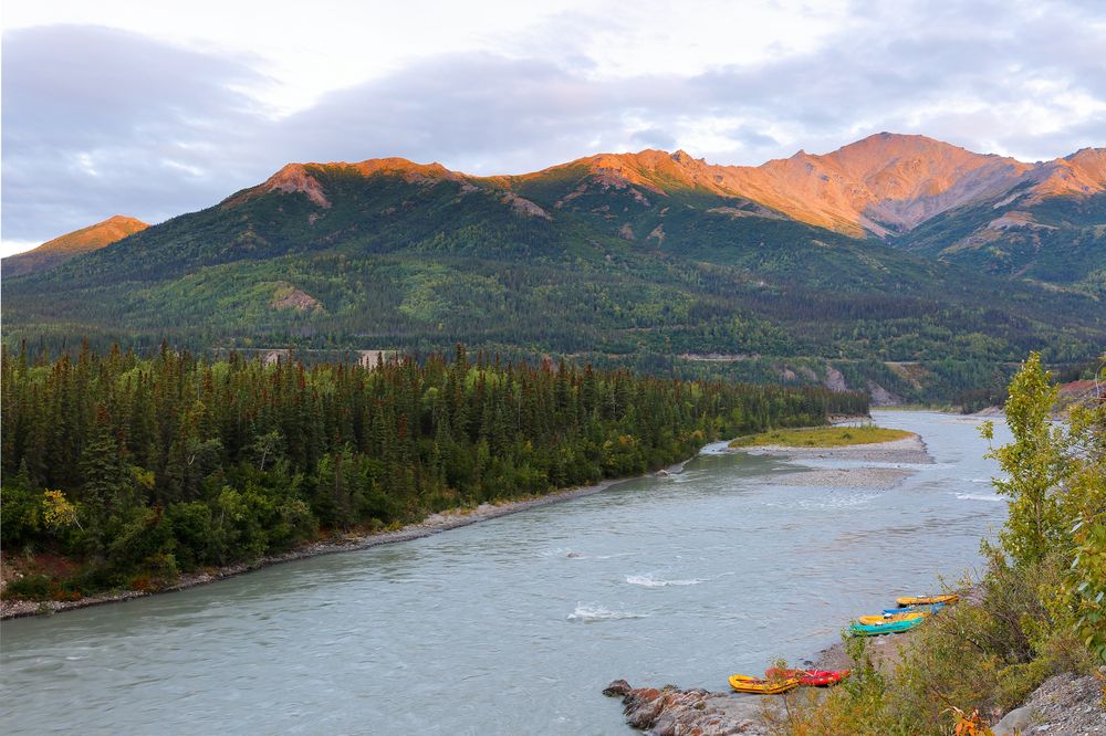 Aerial view of Nenana river