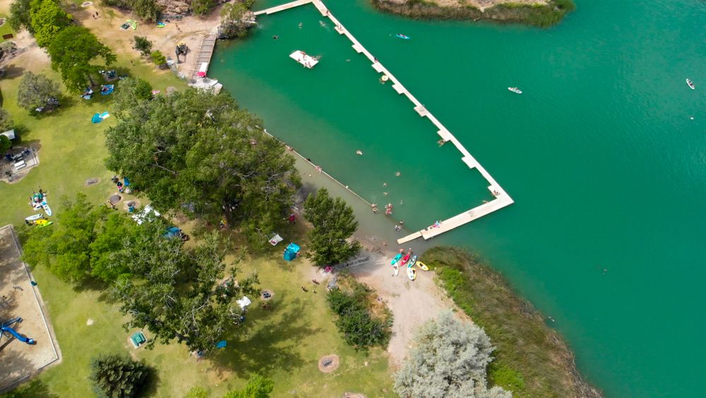 Aerial view of Dierkes Lake Park