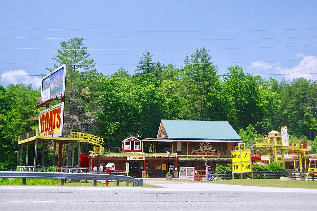View of the Goats on the Roof exterior.
