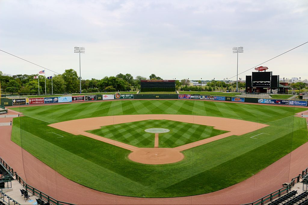 The field of Dow Diamond, Michigan