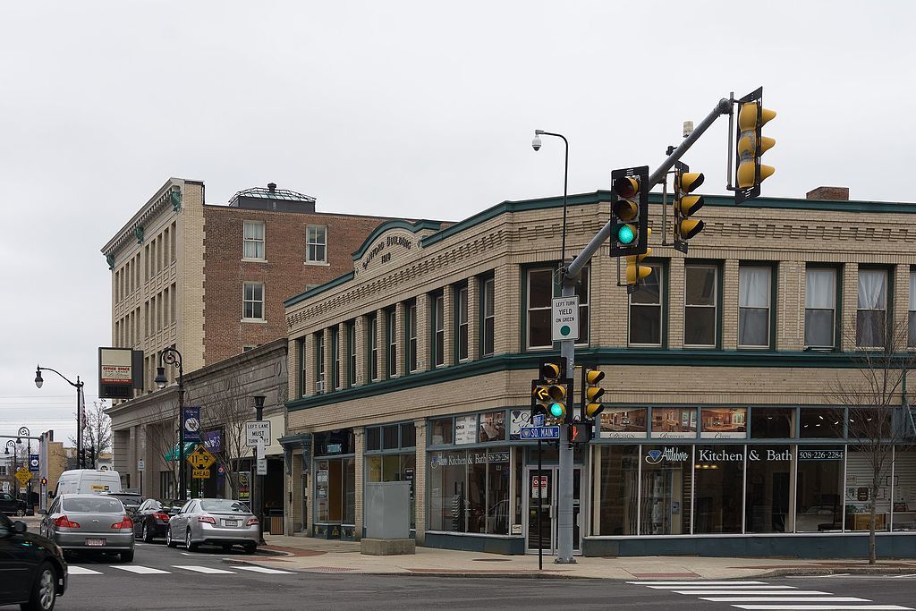Street view of Downtown Attleboro