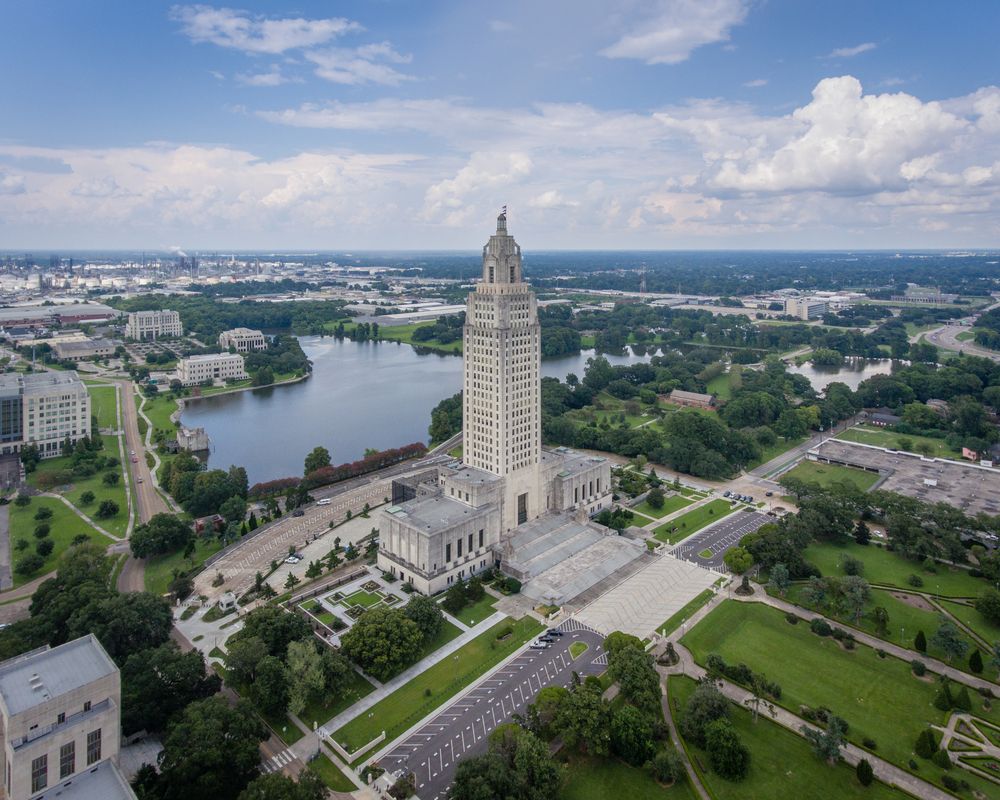 Aerial view of Downtown Baton Rouge