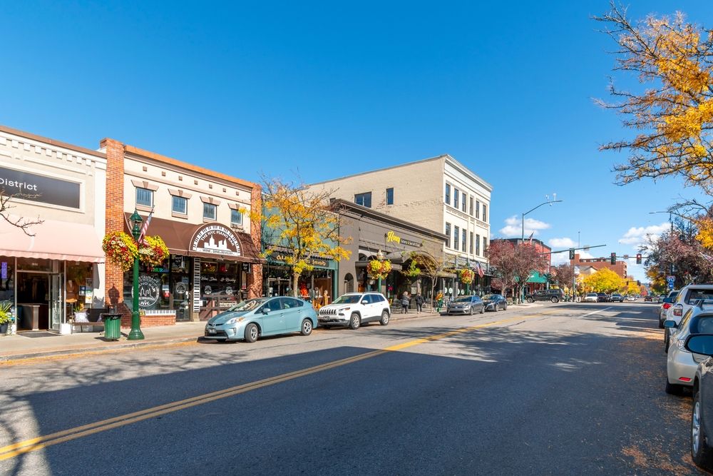 Street view of Downtown Coeur d'Alene