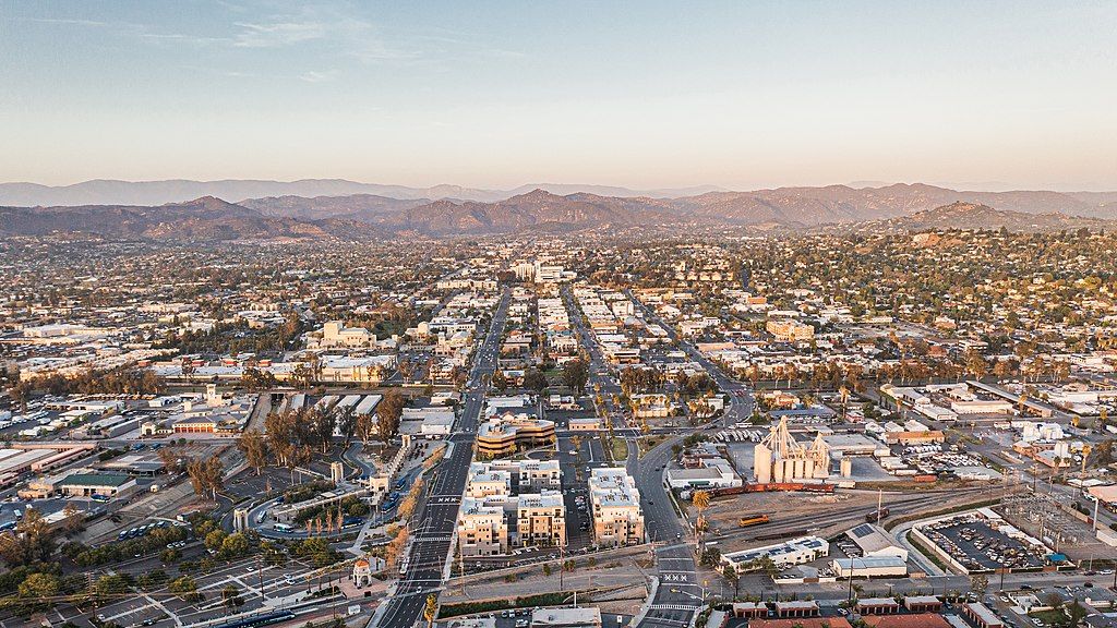 Bird's eye view of Downtown Escondido