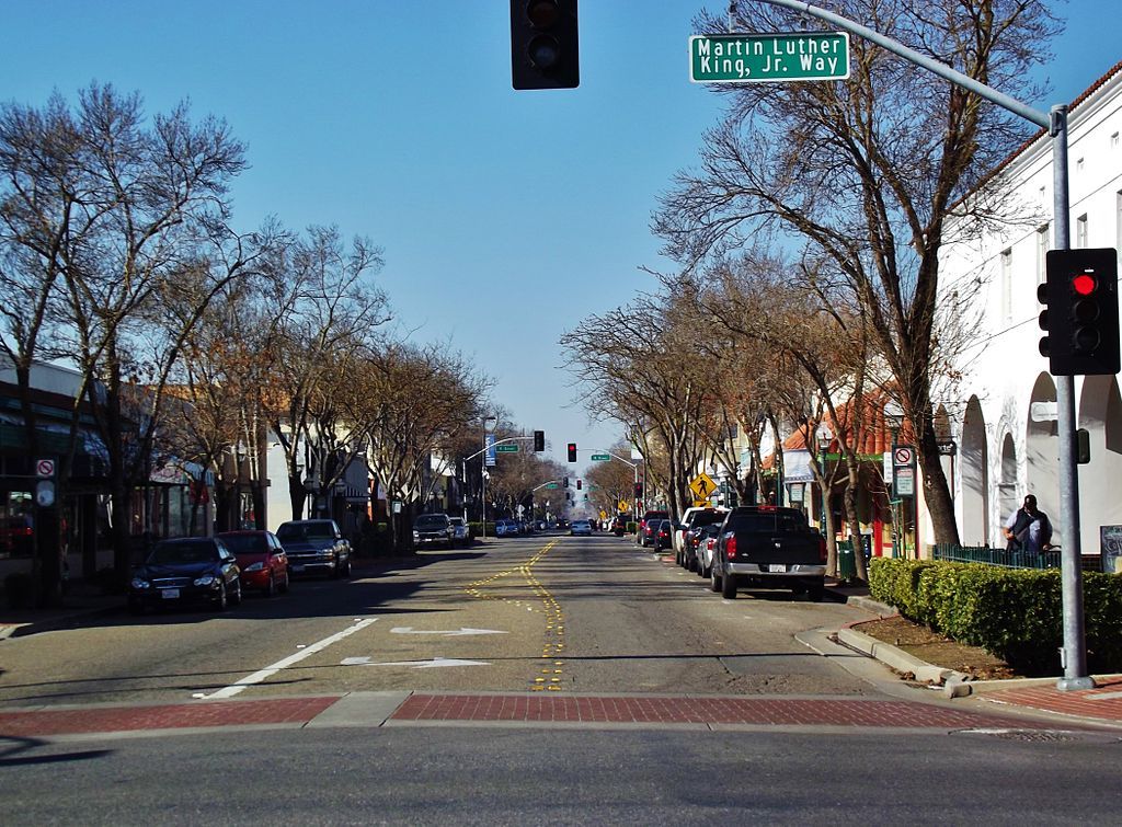 Street view of Downtown Merced