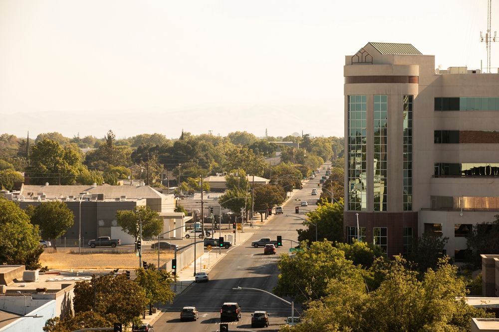 Street view of Downtown Modesto