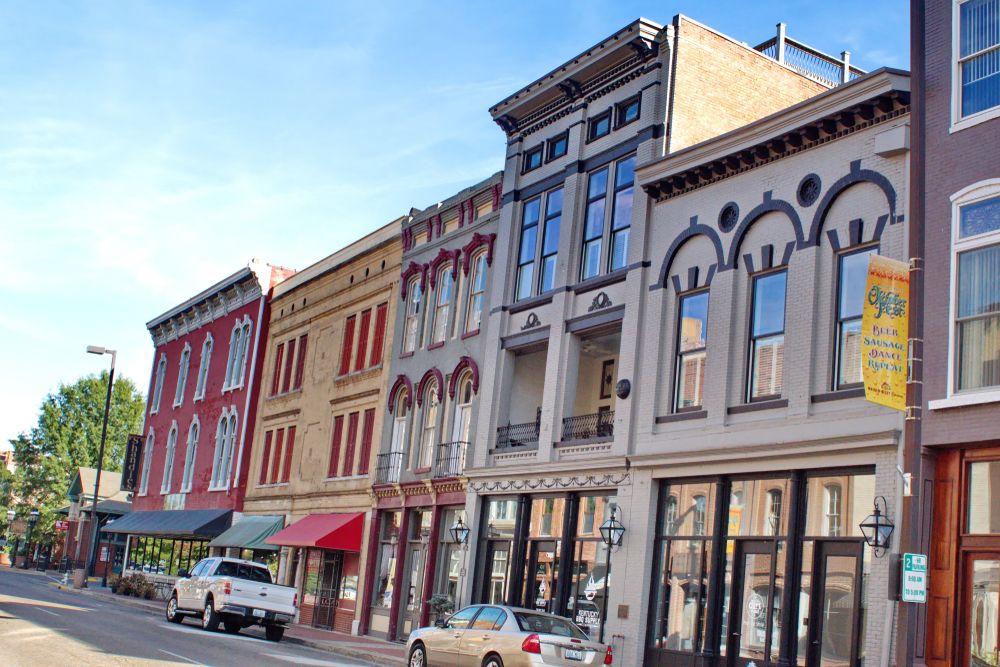Colorful buildings at Downtown Paducah
