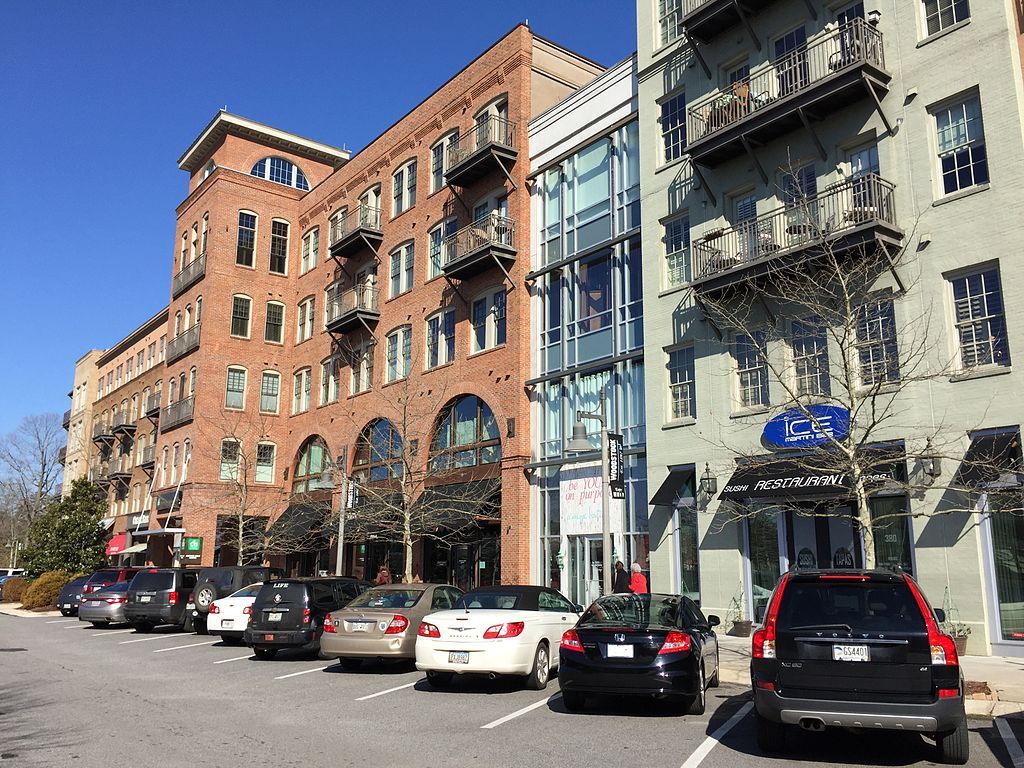 Buildings along Downtown Woodstock