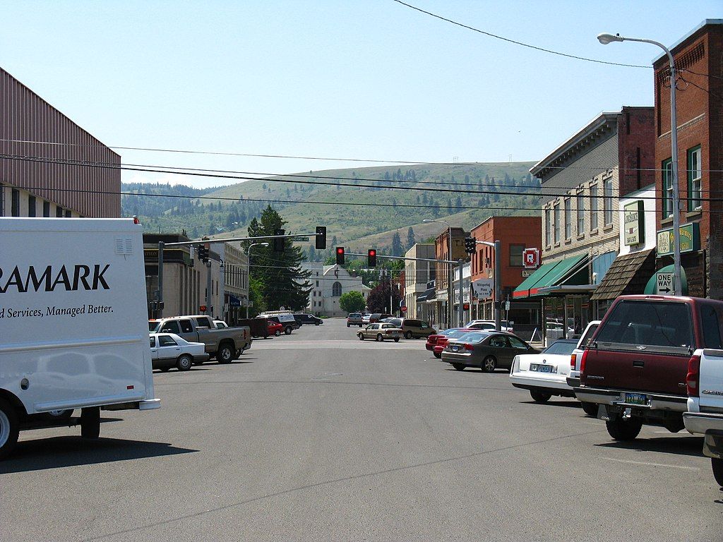 View of La Grande Main Street Downtown