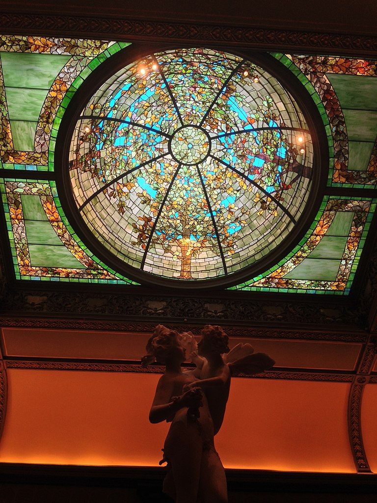 Stained glass at Driehaus Museum