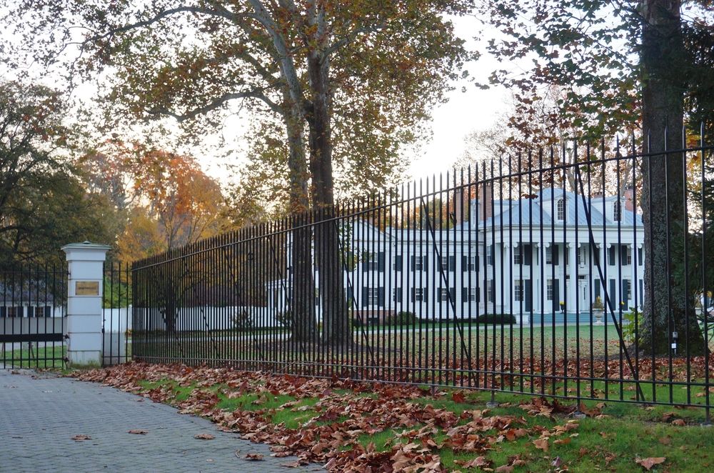 Fenced gate at Drumthwacket