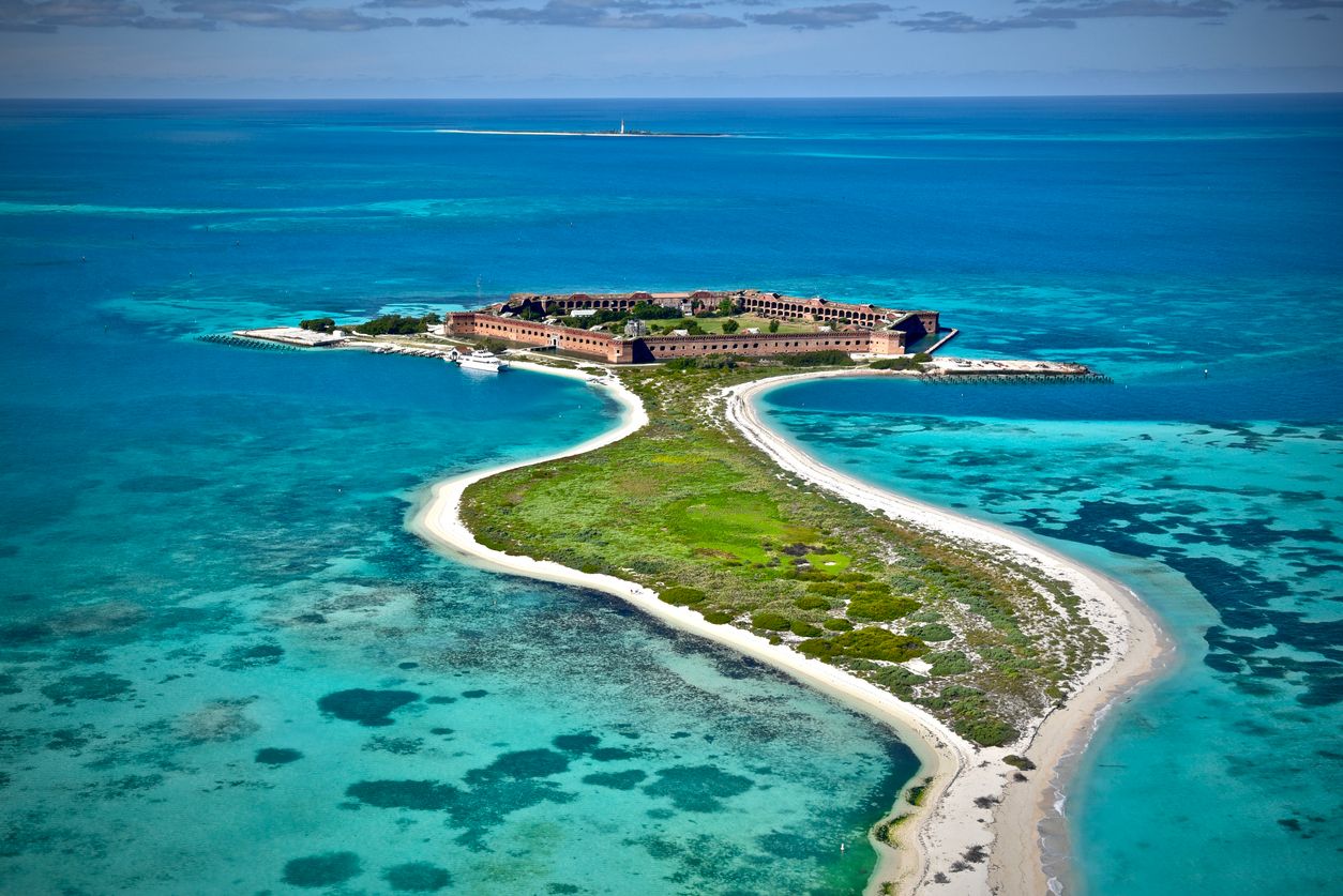 Aerial view of Dry Tortugas National Park, Florida