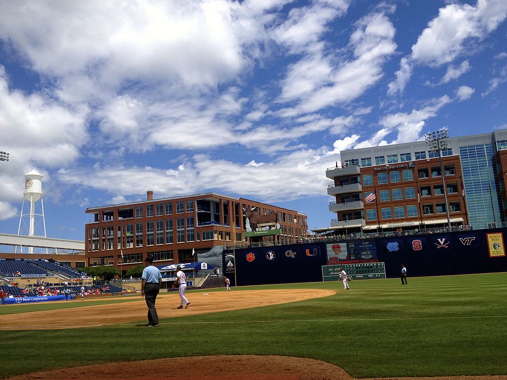 Baseball game at Durham Bulls Athletic Park