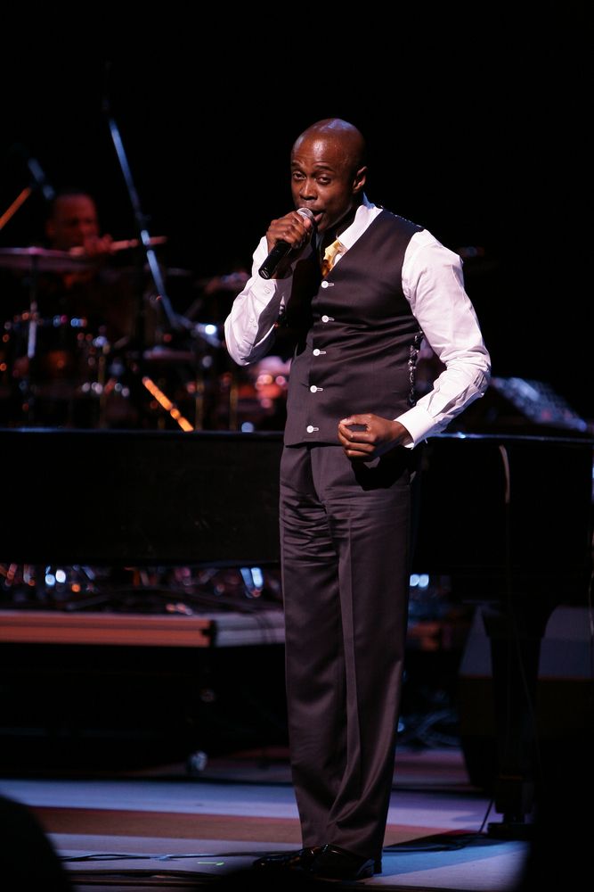 A singer at Durham Performing Arts Center