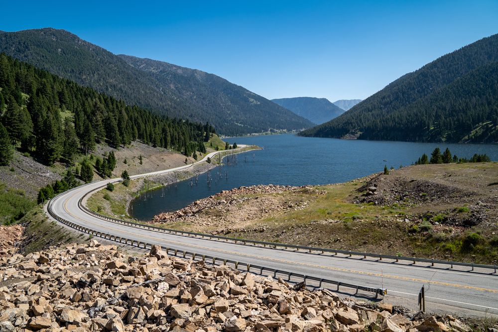 Distant view of Earthquake Lake