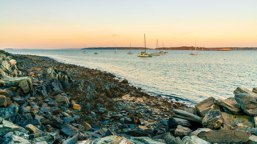 Eastern Promenade during golden hours