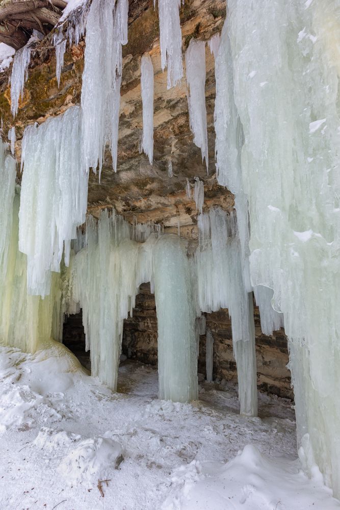 Ice at Eben Ice Caves