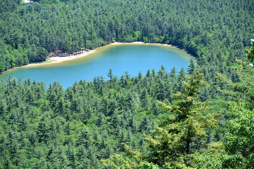 Bird's eye view of Echo Lake State Park