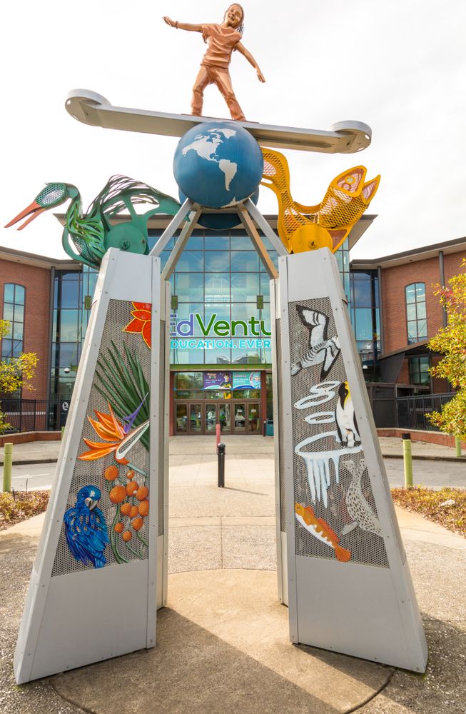 Art installation at the entrance of EdVenture Children's Museum