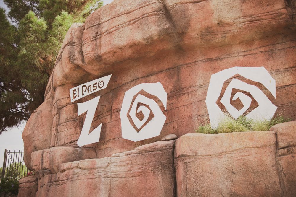 Signage of El Paso Zoo