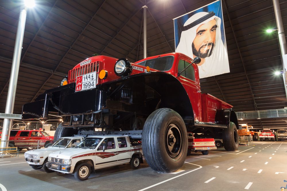 Display of cars at Emirates National Auto Museum