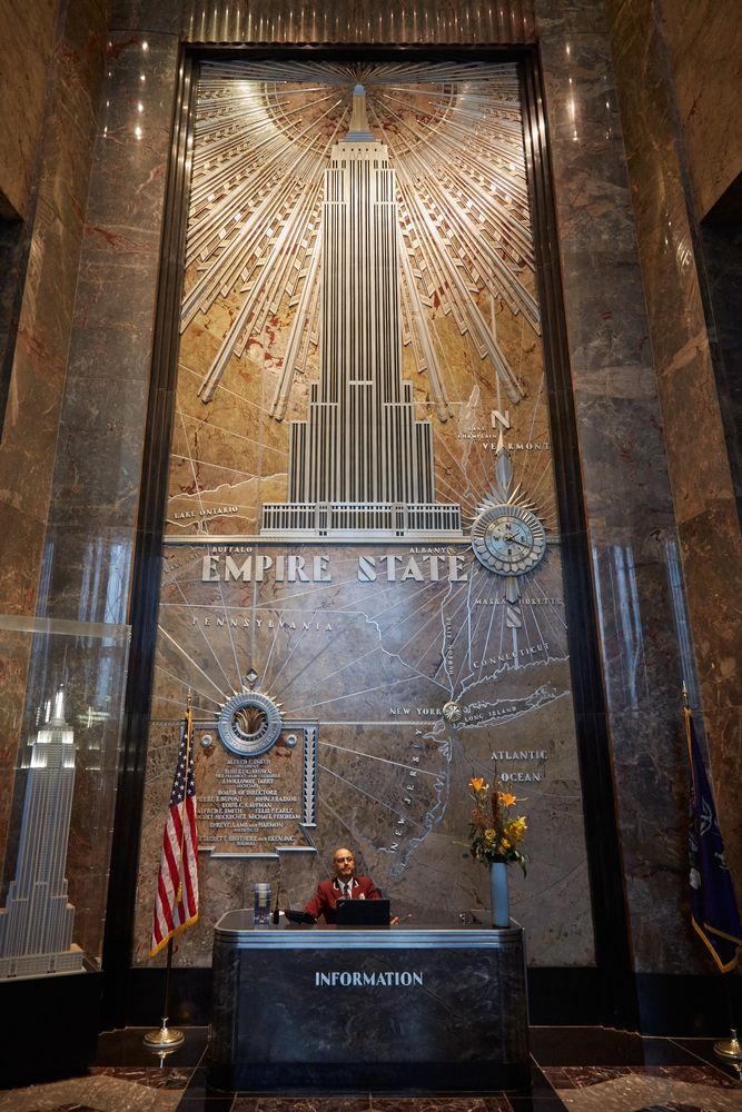Information desk at Empire State Building