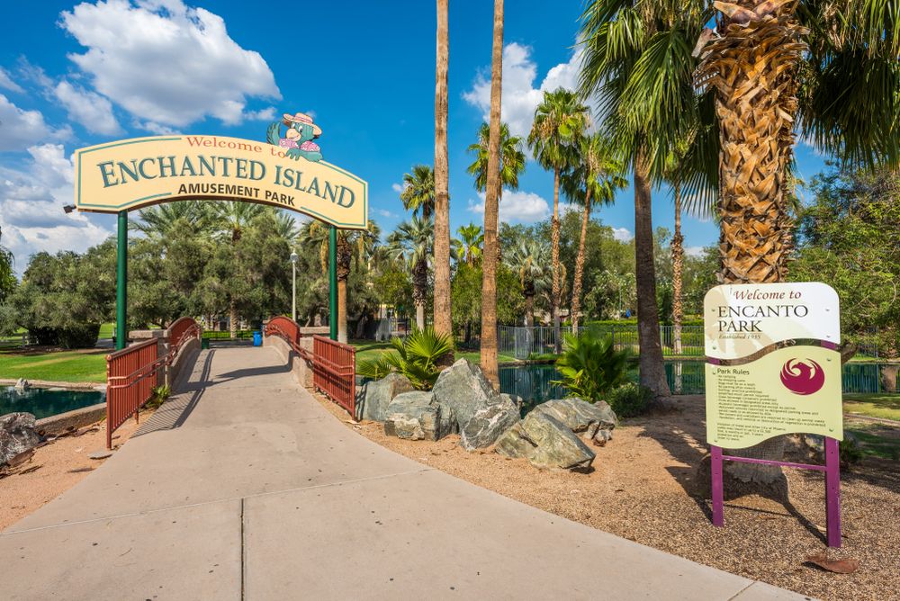 Entrance to Enchanted Island Amusement Park