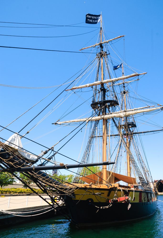 Big Niagara ship in front of Erie Maritime Museum