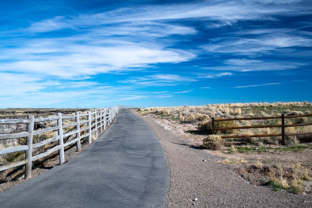 Trail along the Evel Knievel Jump Site