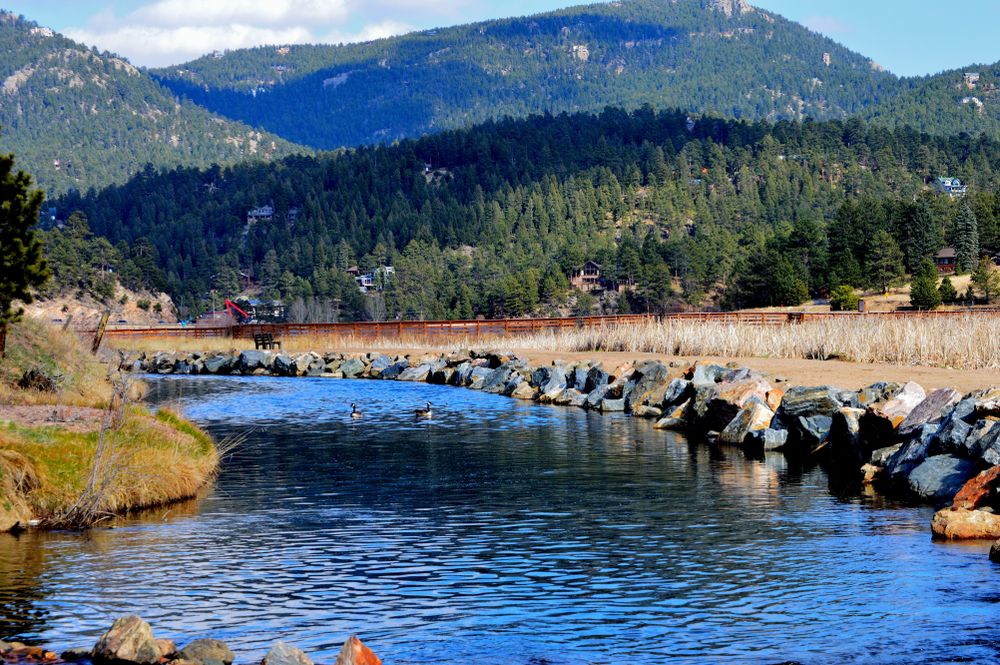 Scenic view of Evergreen Lake