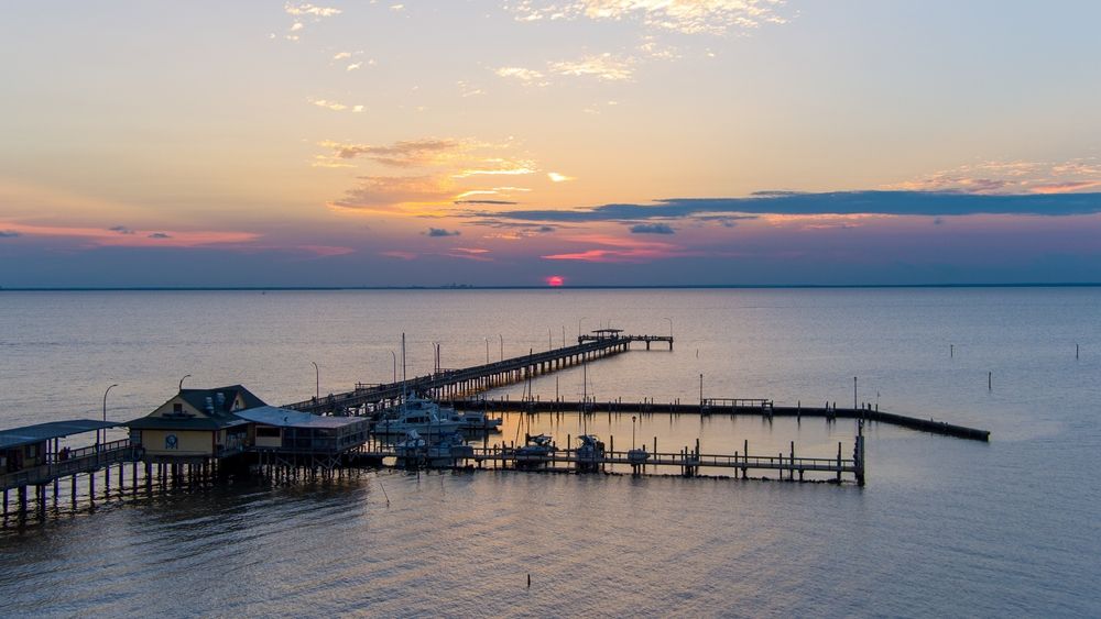 Aerial view of Fairhope Municipal Pier