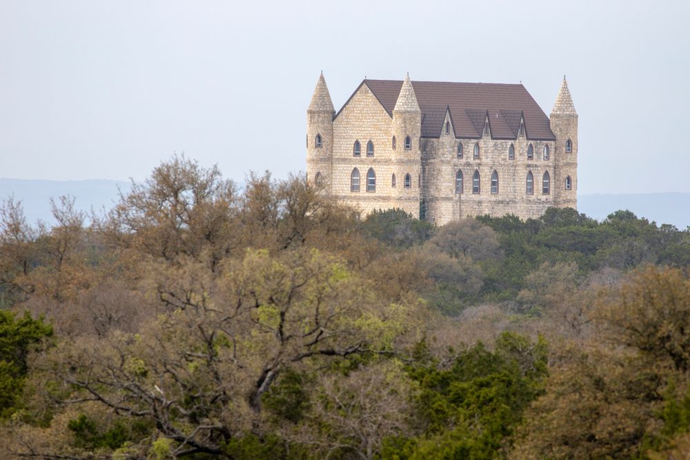 A distant view of the Falkenstein Castle