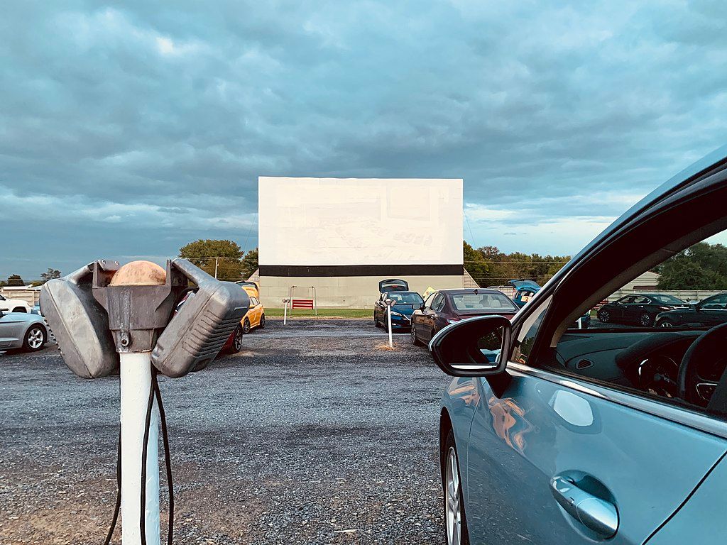 People enjoying the movie at Family Drive-in Theatre