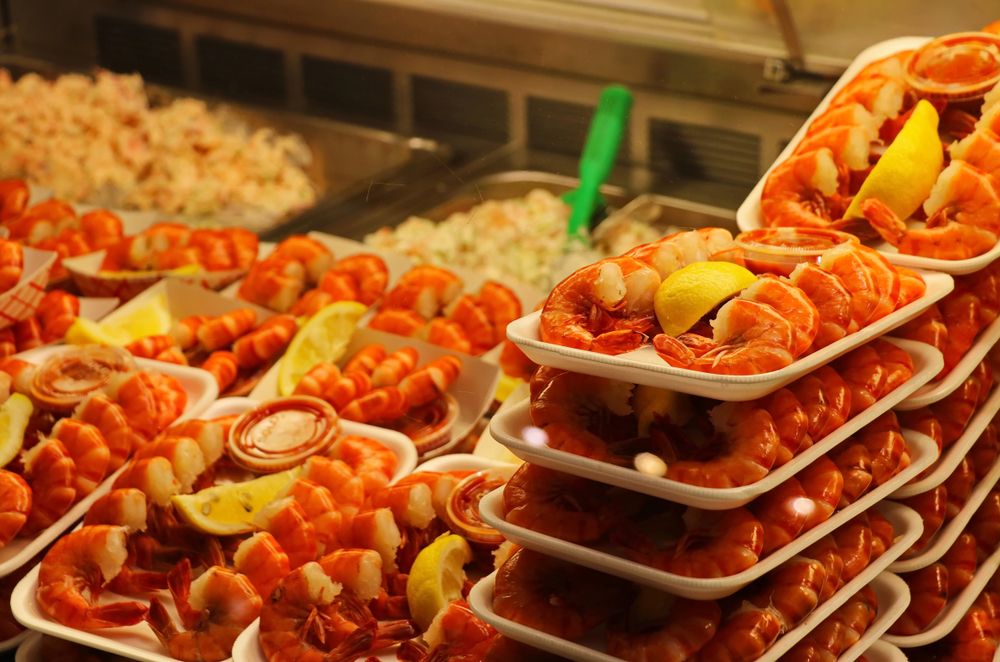 Shrimps served at Faneuil Hall Marketplace