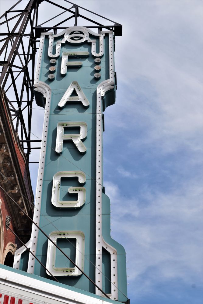 Sign board of Fargo Theatre