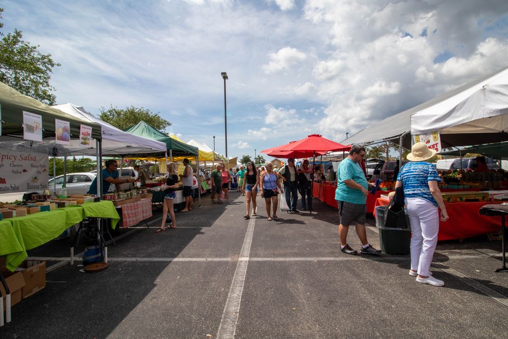 Different stalls at Farmers Market