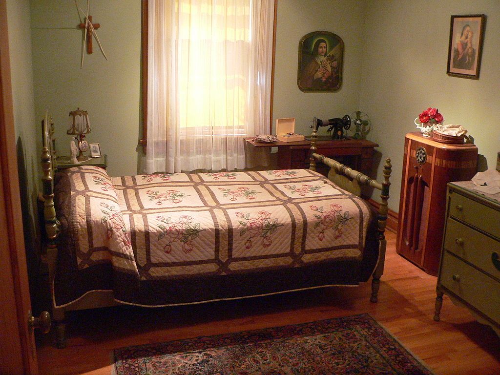 Interior of the bedroom at Father Flanagan's Historic House