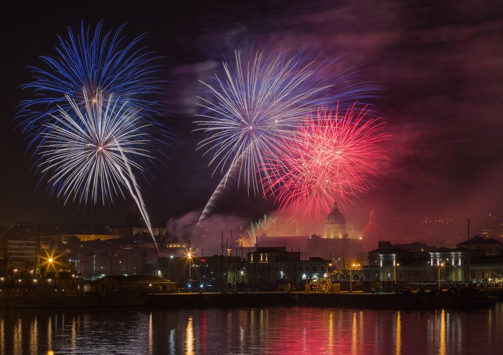 Fireworks during Feast of Saint Agatha