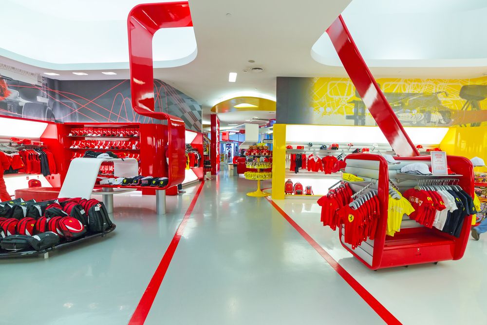 Souvenir shop at Ferrari World Abu Dhabi